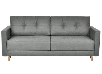 Sofá cama 3 plazas estilo nórdico con cajón gris antracita MIRA